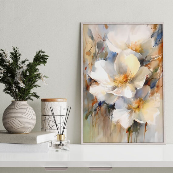 Harmony in Petals: Oil Artwork of Exquisite Flowers